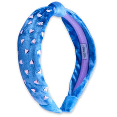 Metal Heart Studded Velvet Knot Headband by Frog Sac (for local pickup only)